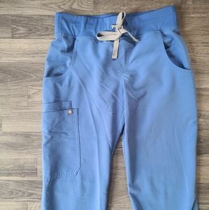 Figs ceil blue Kade Cargo scrub pants XXS petite